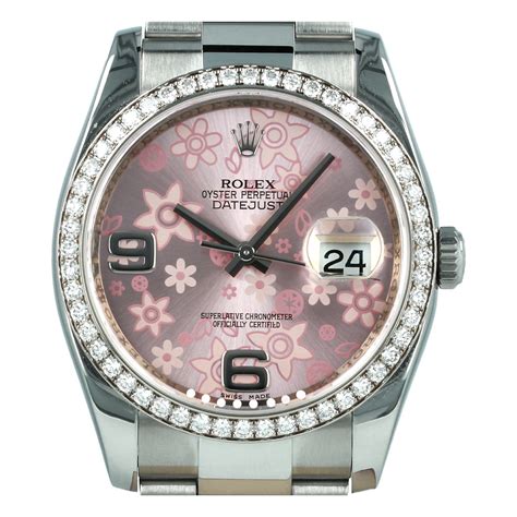 rolex flower dial 36mm|women's rolex with flowers.